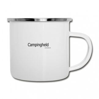 Emaille-Tasse “Campingheld”